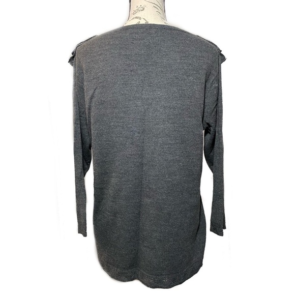 Briggs Scalloped Sweater With Rhinestone Accent Size Medium - Picture 2 of 7